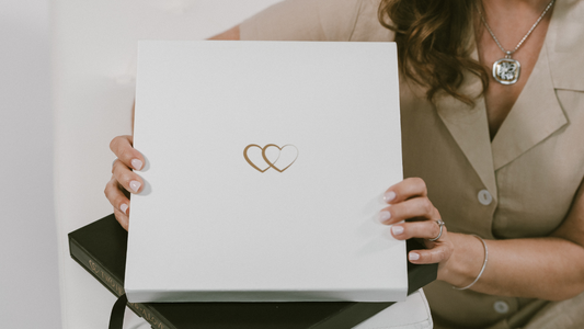 Premium Ivory Leather "Two Hearts - A Love Story" Couples Journal