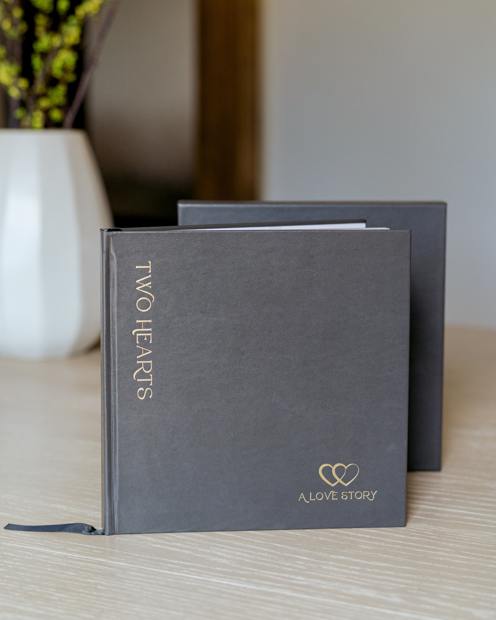 Kelley Williams Photography, Two Hearts - A Love Story couples love journal/photo album, gray