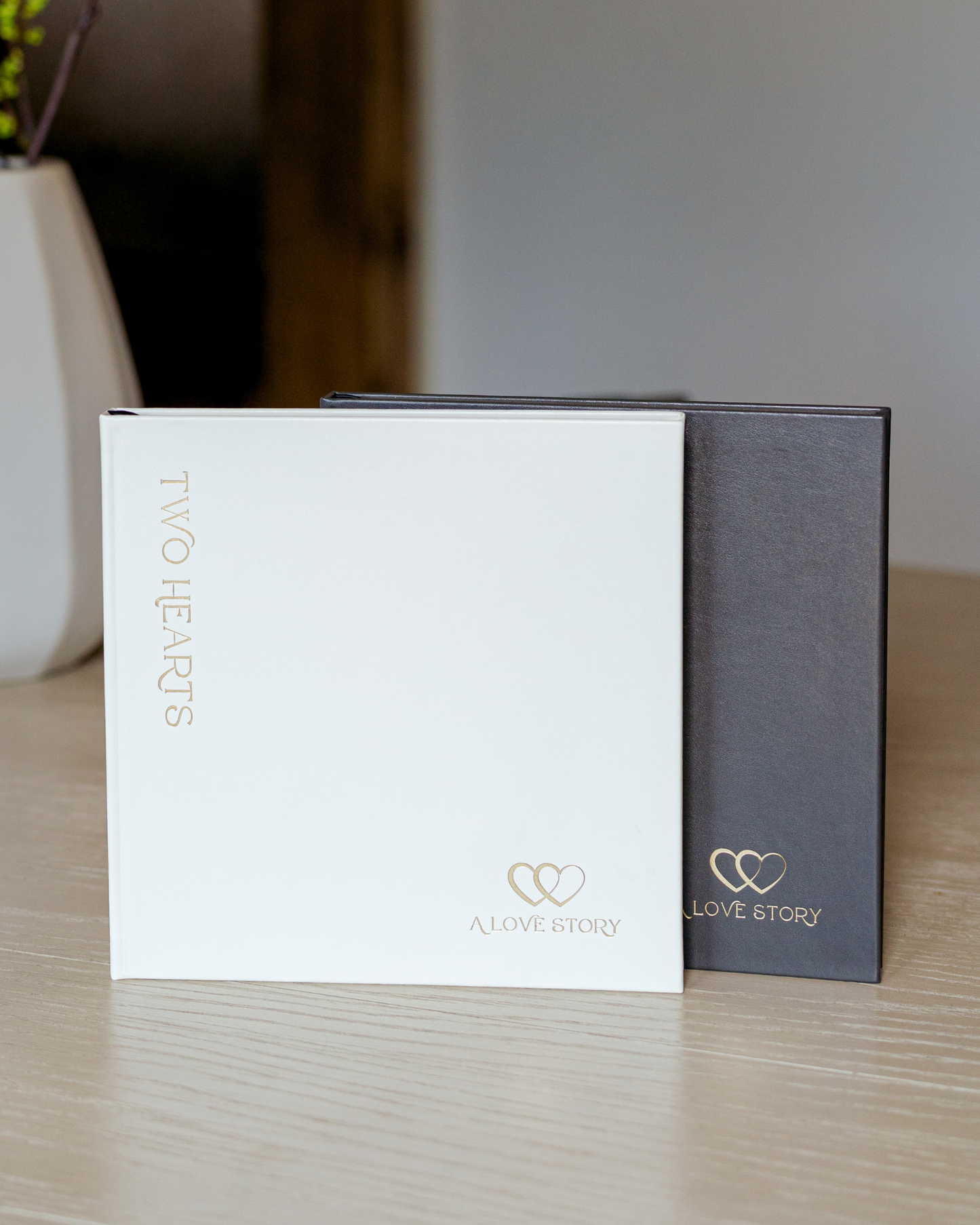 Kelley Williams Photography, Two Hearts - A Love Story couples love journal/photo album, ivory/gray